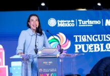 Llenemos a nuestros turistas de magia: Josefina Rodríguez al inaugurar 7a edición del Tianguis Nacional de Pueblos Mágicos 2025