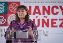Frente a más de 8 mil vecinos de Azcapotzalco, Nancy Núñez rinde su primer informe de gobierno