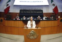 Comparece ante el Pleno del Senado Ariadna Montiel Reyes, titular de la Secretaría de Bienestar