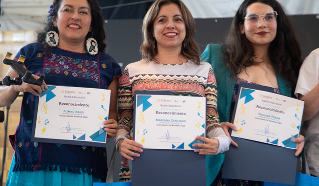 Ceremonia de premiación de los ganadores de la Convocatoria Nimbeë2025