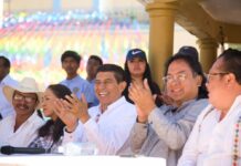 Inaugura Salomón Jara los Paisajes Lingüísticos en San Melchor Betaza que promueven uso del zapoteco en la población