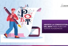 ABIERTA LA CONVOCATORIA DEL IEEM PARA PUBLICAR TEXTOS ACADÉMICOS