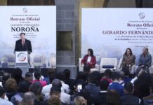 Develan Retrato Oficial de Gerardo Fernández Noroña como presidente del Senado de la República