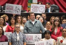 PEDRO HACES BARBA PRESENTA EL DICTAMEN DE LAS 40 HORAS EN LA CÁMARA DE DIPUTADOS Y OBTIENE RESPALDO MAYORITARIO EN EL PLENO