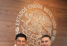 Harfuch y Salomón Jara evalúan y dan seguimiento a trabajos de seguridad en Oaxaca