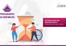 ÚLTIMOS DÍAS DE INSCRIPCIÓN A POSGRADOS DEL IEEM
