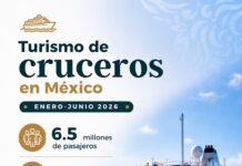 Turismo de cruceros registra crecimiento de 17.1% en México durante el primer semestre