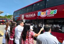 Arranca Salomón Jara nueva ruta de BinniBus Oaxaca, contará con unidades de dos pisos