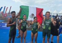 México conquista el oro en el relevo mixto de triatlón en Santo Domingo