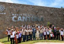 LA ZONA ARQUEOLÓGICA DE CANTONA RECIBE TROFEO DE LA QUINIELA INAH Y ATESTIGUA FIRMA DE CONVENIO