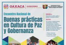 Oaxaca convoca al Encuentro Nacional de Buenas Prácticas en Gobernabilidad y Cultura de Paz