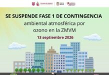 SE SUSPENDE LA CONTINGENCIA AMBIENTAL ATMOSFÉRICA POR OZONO EN LA ZONA METROPOLITANA DEL VALLE DE MÉXICO (ZMVM)