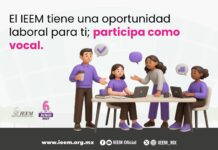 EL IEEM TIENE UNA OPORTUNIDAD LABORAL PARA TI; PARTICIPA COMO VOCAL