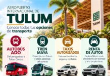Sectur destaca opciones de movilidad para visitantes desde el aeropuerto de Tulum